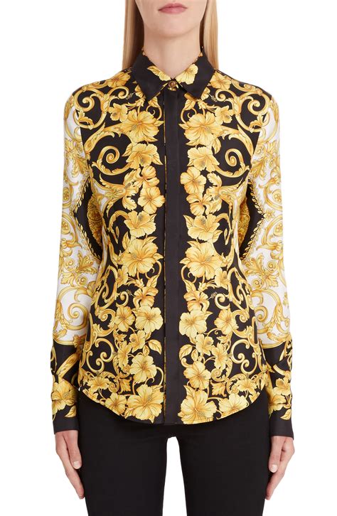 versace button up shirt womens|Versace formal shirts.